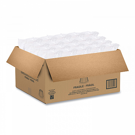Dome-Top Sundae/Cold Cup Lids, High Dome, Fits 5 oz to 32 oz Cold Cups, Plastic, Clear, 50/Pack, 20 Packs/Carton (20HDLC)