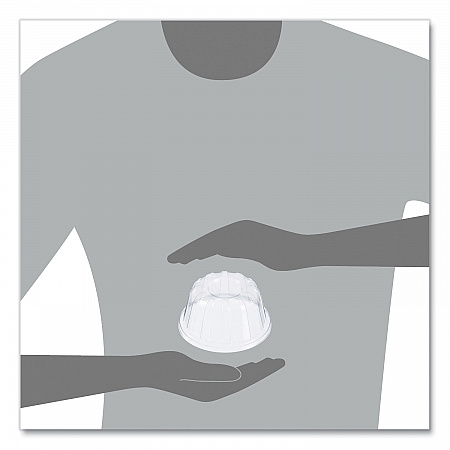 Dome-Top Sundae/Cold Cup Lids, High Dome, Fits 5 oz to 32 oz Cold Cups, Plastic, Clear, 50/Pack, 20 Packs/Carton (20HDLC)