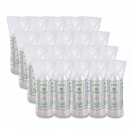 Cappuccino Dome Sipper Lids, Fits 30 oz to 32 oz Hot Cups, Plastic, Clear, 50/Pack, 20 Packs/Carton (20LCDH)