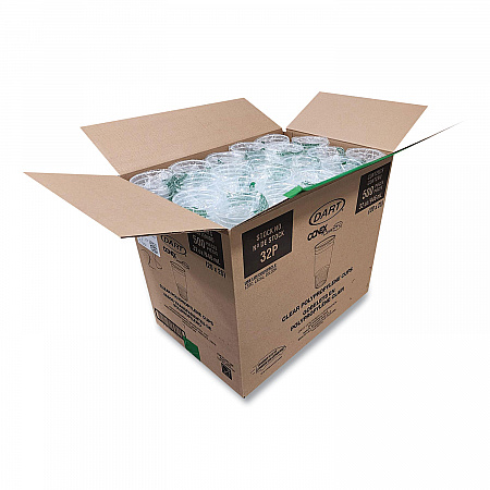 Conex ClearPro Plastic Cold Cups, 32 oz, Clear, 25/Bag, 20 Bags/Carton (32P)