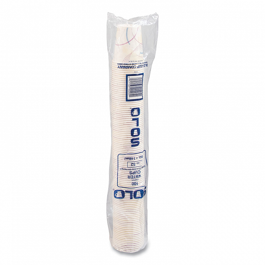 Paper Water Cups, ProPlanet Seal, 5 oz, Meridian Design, 100/Sleeve, 25 Sleeves/Carton (52MD)