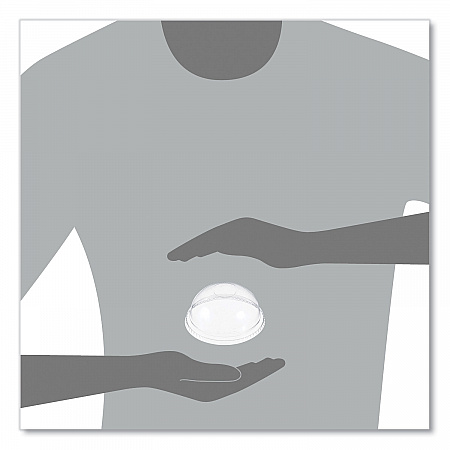Plastic Dome Lid, No-Hole, Fits 9 oz to 22 oz Hot Cups, Clear, 100/Sleeve, 10 Sleeves/Carton (DNR662)