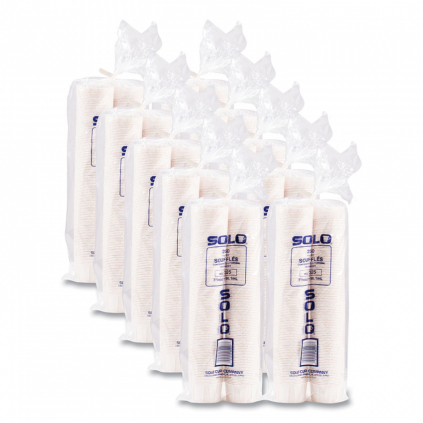 Paper Portion Cups, ProPlanet Seal, 3.25 oz, White, 250/Bag, 20 Bags/Carton (325)