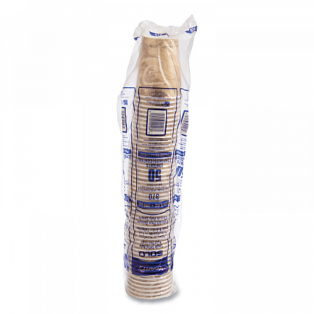 Single Sided Poly Paper Hot Cups, 10 oz, Mistique Design, 50/Bag, 20 Bags/Carton (370MS)