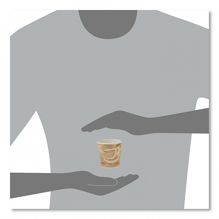 Single Sided Poly Paper Hot Cups, 4 oz, Mistique Design, 1,000/Carton (374MS)