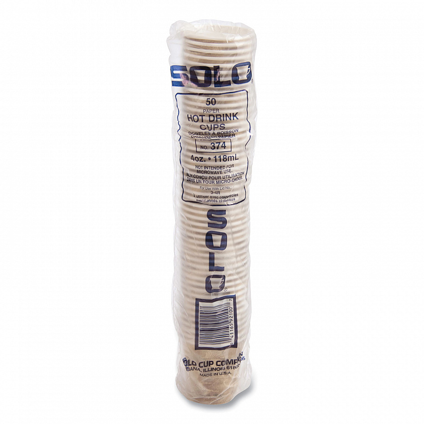 Single Sided Poly Paper Hot Cups, 4 oz, Mistique Design, 1,000/Carton (374MS)