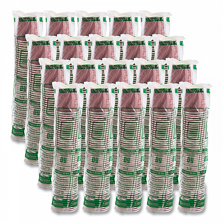 Single-Sided Poly Paper Hot Cups, 4 oz, Bistro Design, 50/Pack, 20 Packs/Carton (374SI)