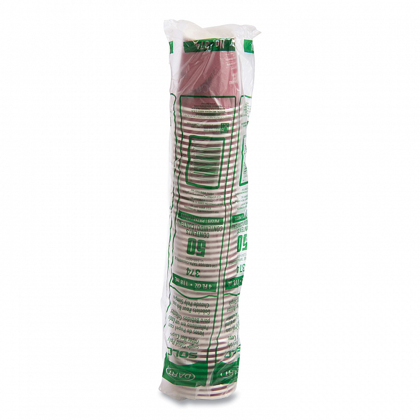 Single-Sided Poly Paper Hot Cups, 4 oz, Bistro Design, 50/Pack, 20 Packs/Carton (374SI)