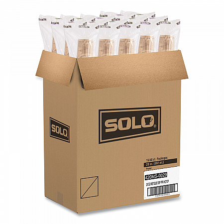 Single Sided Poly Paper Hot Cups, 20 oz, Mistique Design, 40/Bag, 15 Bags/Carton (420MS)