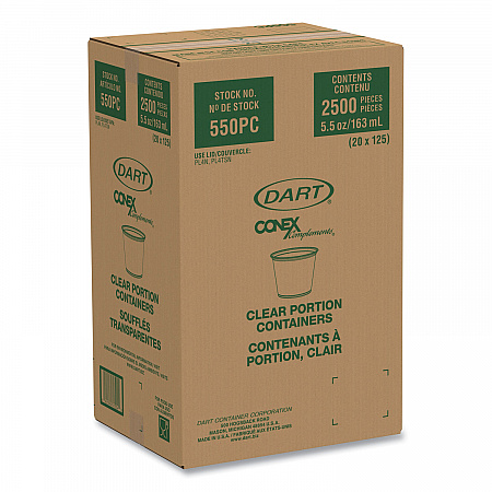 Conex Complements Portion/Medicine Cups, 5.5 oz, Plastic, Translucent, 125/Bag, 20 Bags/Carton (550PC)