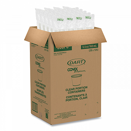 Conex Complements Portion/Medicine Cups, 5.5 oz, Plastic, Translucent, 125/Bag, 20 Bags/Carton (550PC)