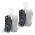 OctaView Hinged-Lid Hot Food Containers, 6.3 x 1.2 x 1.2, Black/Clear, Plastic, 200/Carton (806012PP94)