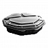 OctaView Hinged-Lid Hot Food Containers, 3 Compartments, 38 oz, 9.55 x 9.1 x 2.4, Black/Clear, Plastic, 100/Carton (809014PP94)