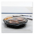 OctaView Hinged-Lid Hot Food Containers, 3 Compartments, 38 oz, 9.55 x 9.1 x 2.4, Black/Clear, Plastic, 100/Carton (809014PP94)