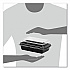 Creative Carryouts Hinged Plastic Hot Deli Boxes, 28 oz, 7.87 x 5.4 x 3, Black/Clear, 200/Carton (846622PS94)