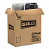 OctaView Hinged-Lid Cold Food Containers, 42 oz, 9.57 x 9.2 x 3.2, Black/Clear, Plastic, 100/Carton (864612PS94)