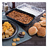 Hinged-Lid Dinner Box, 64 oz, 11.5 x 8.1 x 3, Black/Clear, Plastic, 100/Carton (919017PM94)