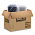 Hinged-Lid Dinner Box, 64 oz, 11.5 x 8.1 x 3, Black/Clear, Plastic, 100/Carton (919017PM94)