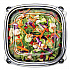 PresentaBowls Pro Black Square Bowls, 64 oz, 8.5 x 8.5 x 3.3, Plastic, 63/Bag, 4 Bags/Carton (B64SB)