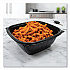 PresentaBowls Pro Black Square Bowls, 64 oz, 8.5 x 8.5 x 3.3, Plastic, 63/Bag, 4 Bags/Carton (B64SB)
