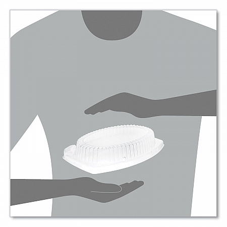 Dome Covers for Dinnerware, Clear, Plastic, 125/Bag, 4 Bags/Carton (CL9PR)