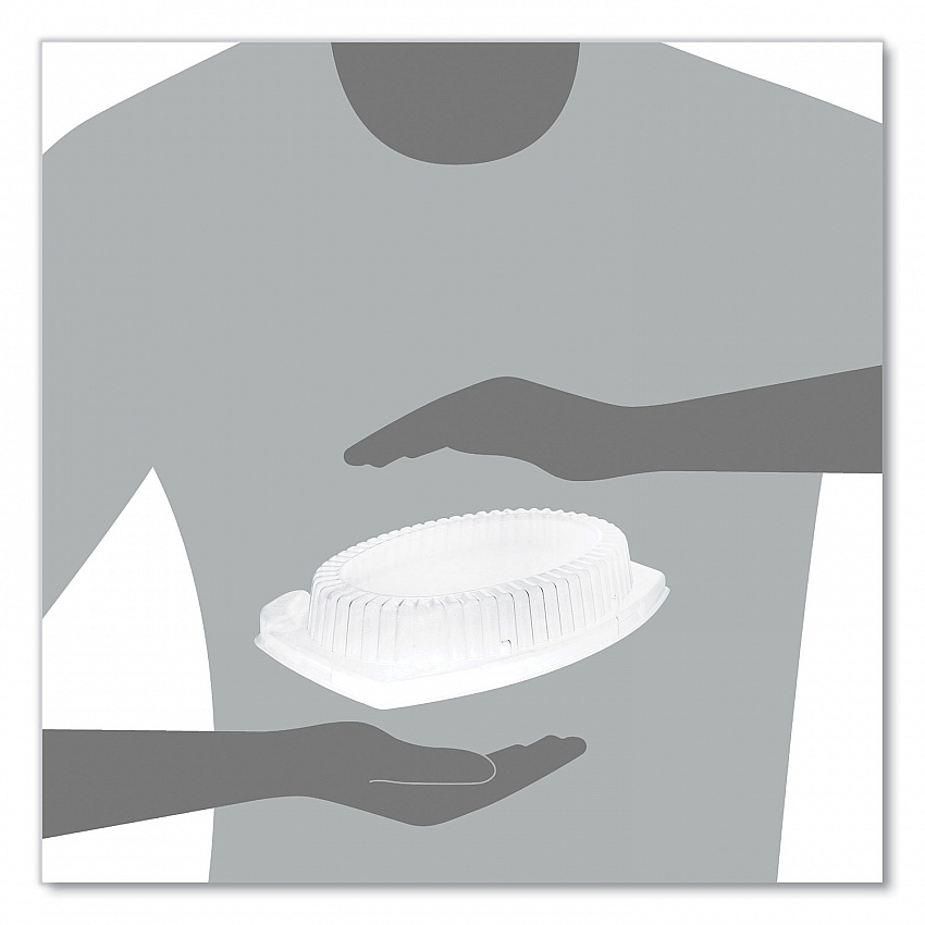 Dome Covers for Dinnerware, Clear, Plastic, 125/Bag, 4 Bags/Carton (CL9PR)