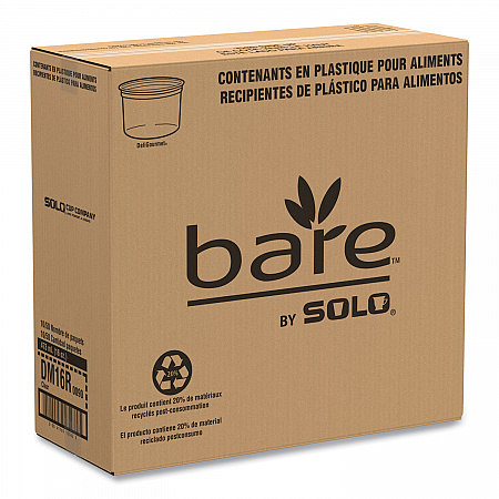 Bare Eco-Forward RPET Deli Containers, ProPlanet Seal, 16 oz, 4.6