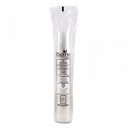 Bare Eco-Forward RPET Deli Containers, ProPlanet Seal, 32 oz, Clear, Plastic, 50/Pack, 10/Carton (DM32R)
