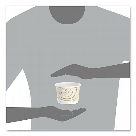 Double Poly Paper Food Containers, 12 oz, 3.6