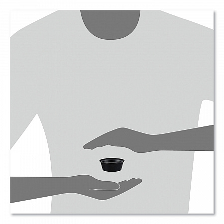 Portion Containers, 1.5 oz, Plastic, Black, 250/Bag, 10 Bags/Carton (P150BLK)