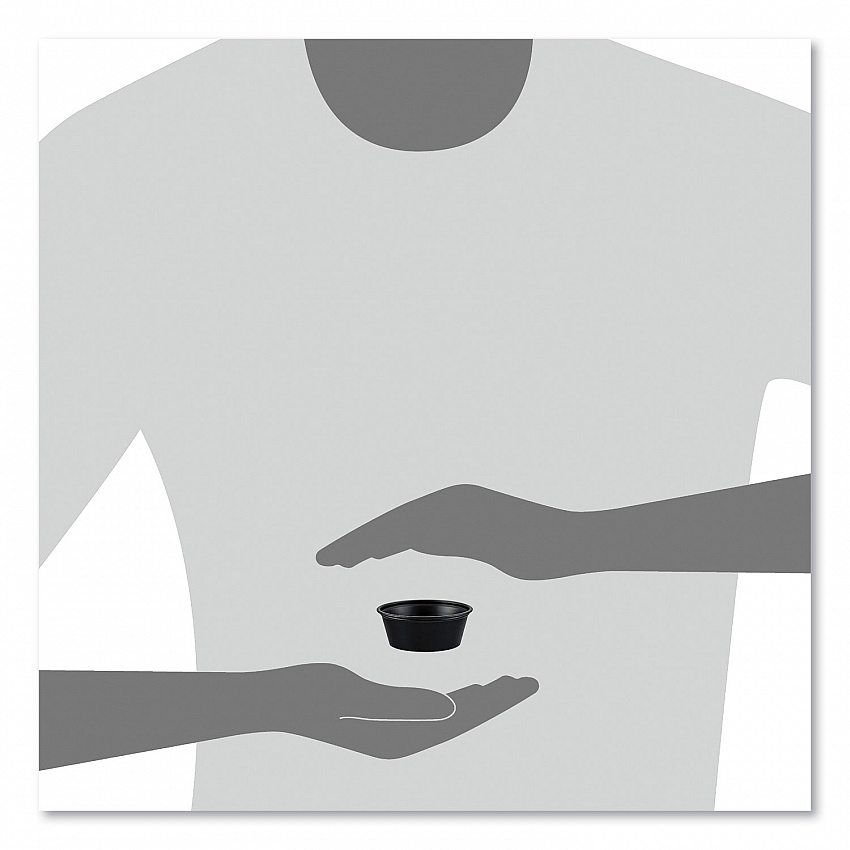 Portion Containers, 1.5 oz, Plastic, Black, 250/Bag, 10 Bags/Carton (P150BLK)