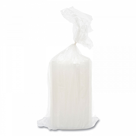 PresentaBowls Pro Clear Square Bowl Lids, Large Vented Square, 8.5 x 8.5 x 1, Clear, Plastic, 63/Bag, 4 Bags/Carton (PP2464BDL)