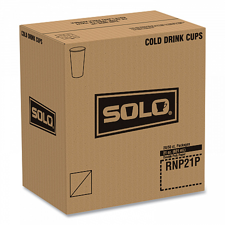 Double-Sided Poly (DSP) Paper Cold Cups, 21 oz, White, 1,000/Carton (RNP21P2050)