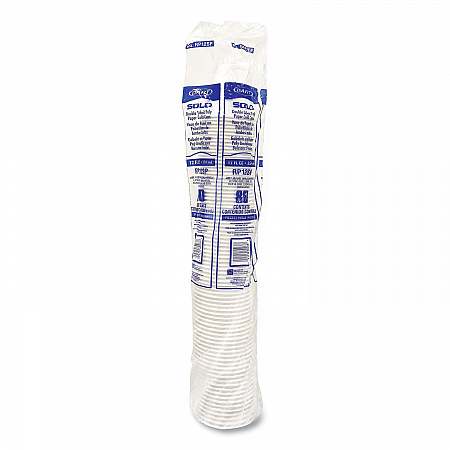 Double-Sided Poly (DSP) Paper Cold Cups, 12 oz, White, 2,000/Carton (RP12SP2050)