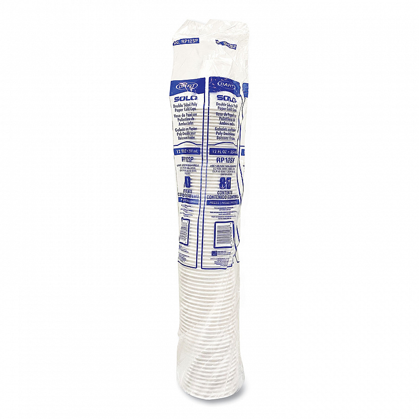Double-Sided Poly (DSP) Paper Cold Cups, 12 oz, White, 2,000/Carton (RP12SP2050)