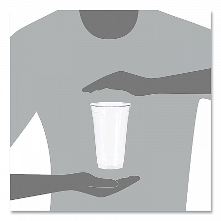 Ultra Clear PETE Cold Cups, 24 oz, Plastic, Clear, 50/Sleeve, 12 Sleeves/Carton (TD24)