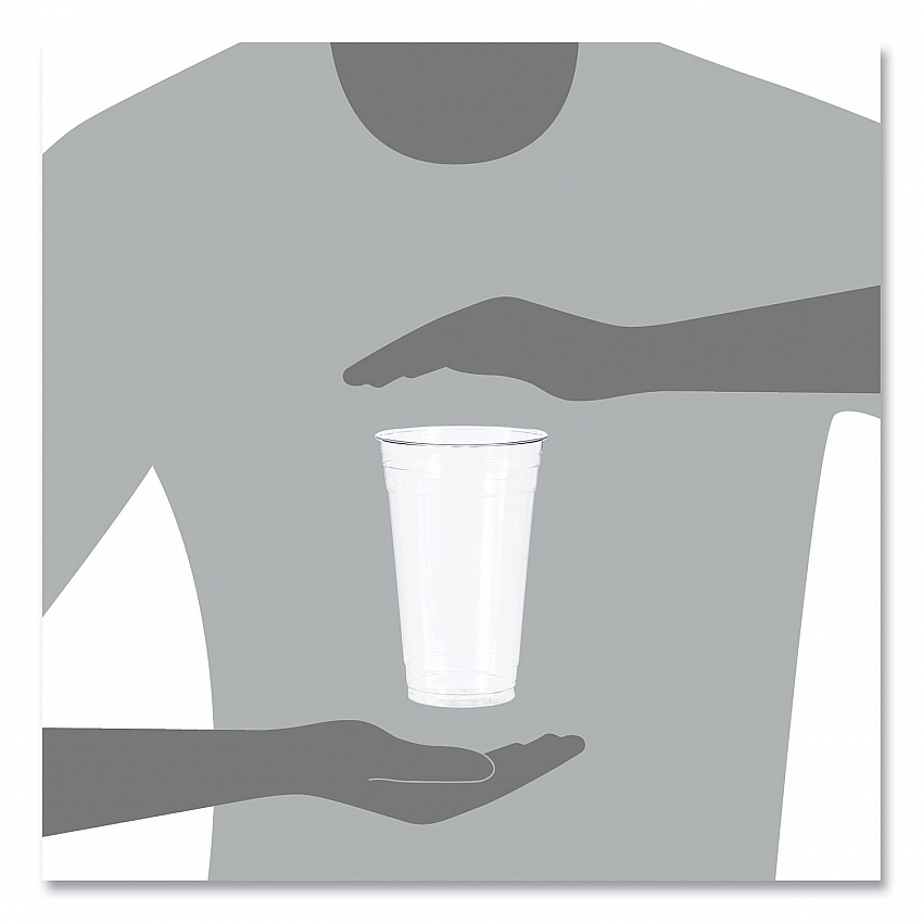 Ultra Clear PETE Cold Cups, 24 oz, Plastic, Clear, 50/Sleeve, 12 Sleeves/Carton (TD24)