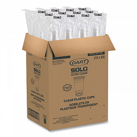 Ultra Clear Cups, 20 oz, Plastic, 50/Bag, 12 Bags/Carton (TP20)
