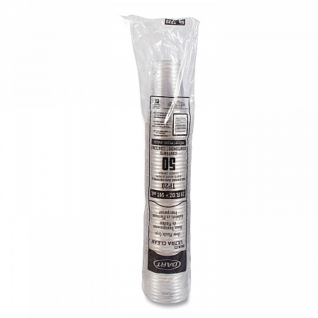 Ultra Clear Cups, 20 oz, Plastic, 50/Bag, 12 Bags/Carton (TP20)