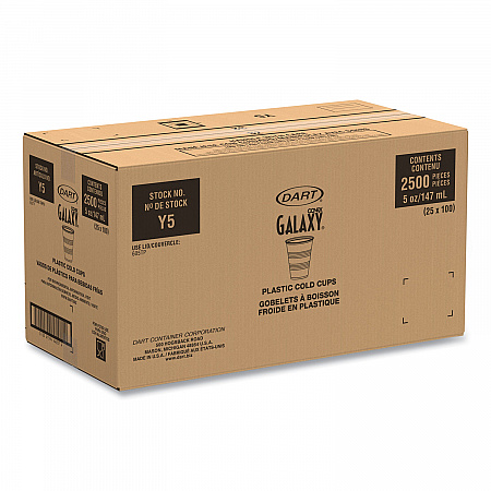 High-Impact Polystyrene Cold Cups, 5 oz, Plastic, Translucent, 100/Pack (Y5PK)