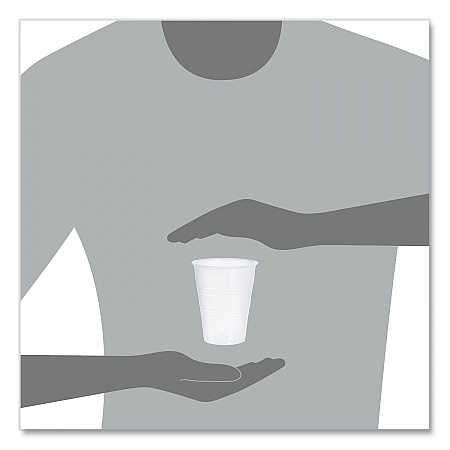 High-Impact Polystyrene Cold Cups, 9 oz, Plastic, Translucent, 100/Sleeve, 25 Sleeves/Carton (Y9CT)