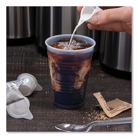 High-Impact Polystyrene Squat Cold Cups, 12 oz, Plastic, Translucent, 50/Sleeve, 20 Sleeves/Carton (Y12S)