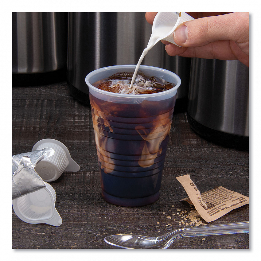 High-Impact Polystyrene Squat Cold Cups, 12 oz, Plastic, Translucent, 50/Sleeve, 20 Sleeves/Carton (Y12S)