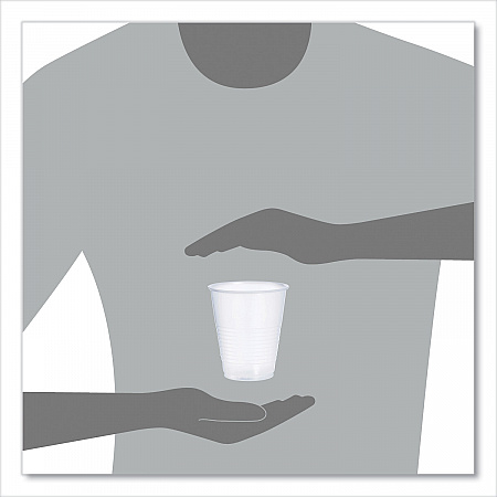 High-Impact Polystyrene Squat Cold Cups, 12 oz, Plastic, Translucent, 50/Sleeve, 20 Sleeves/Carton (Y12S)