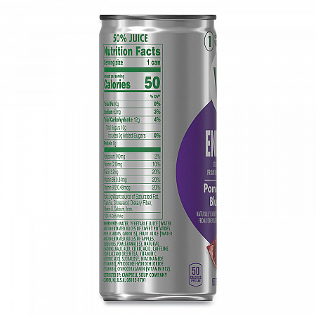 V8 Plus ENERGY, Pomegranate Blueberry, 8 oz Can, 24/Carton (35100014)