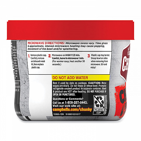 Chunky Firehouse Hot and Spicy Chili with Beans, 15.25 oz, 8/Carton (35100013)