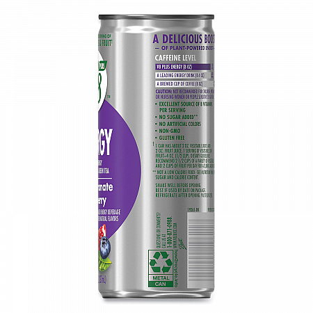 V8 Plus ENERGY, Pomegranate Blueberry, 8 oz Can, 24/Carton (35100014)
