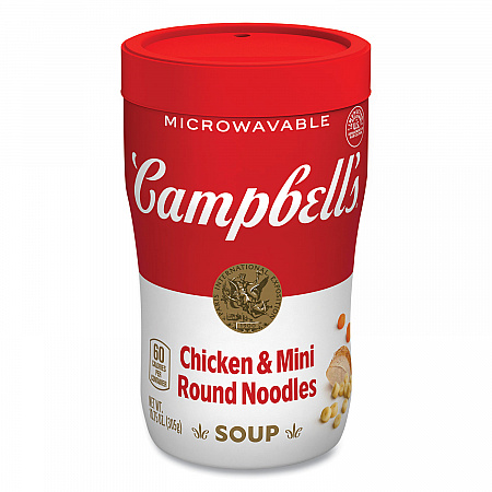 Soup On The Go Chicken with Mini Noodles, 10.75 oz Cup, 8/Carton (35100007)