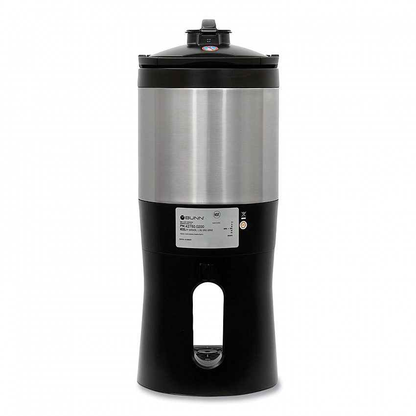 ThermoFresh Server with Mechanical Sight Gauge, 128 oz, Silver/Black (440000200)