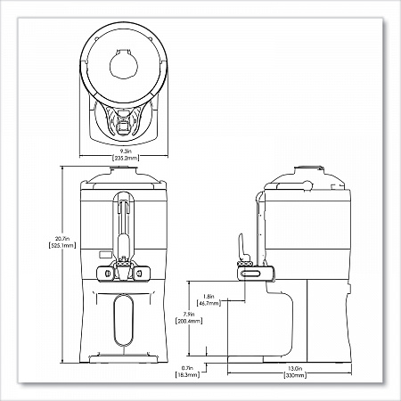 ThermoFresh Server with Mechanical Sight Gauge, 128 oz, Silver/Black (440000200)